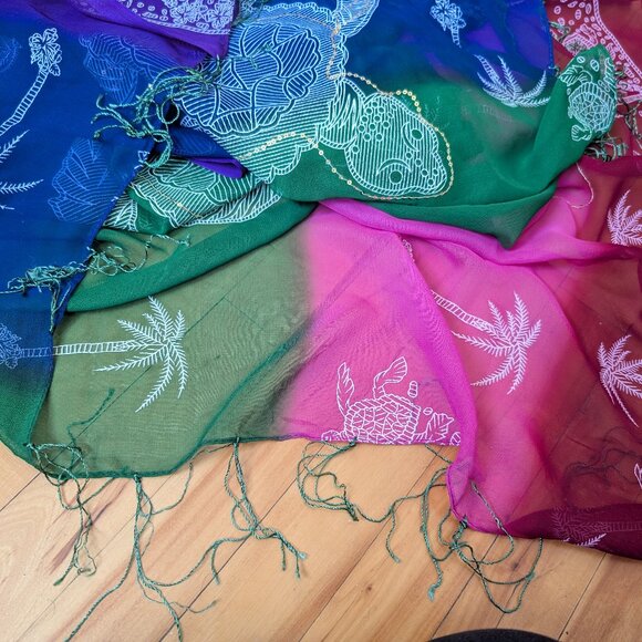 Pareo / Beach Wrap Skirt / Sarong / Beach Cover - Picture 7 of 7